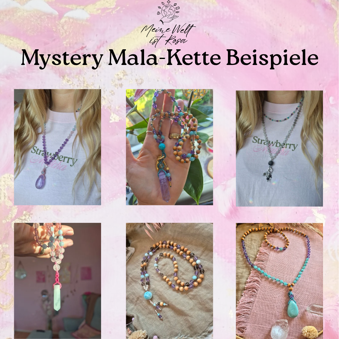 MYSTERY MALA-KETTE - Intuitiv für dich ausgewählt | Unikat Edelstein Mala