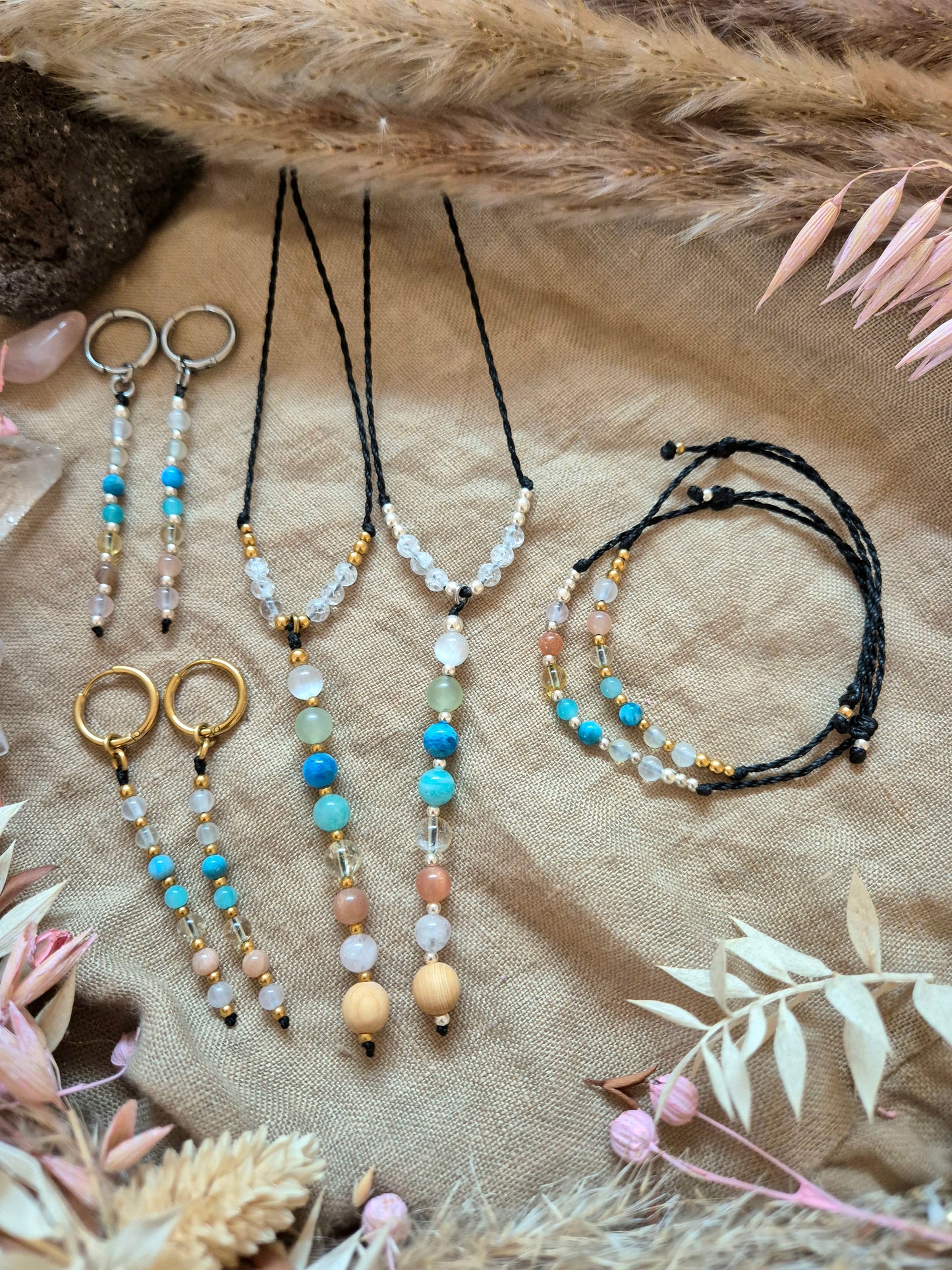 BUNDLE Kette/Ohrringe/Armband CHAKRA Gold