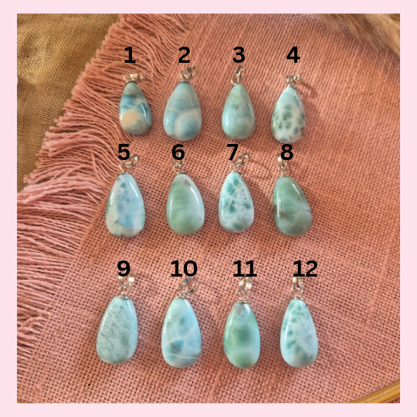 Mix&Match Kettenanhänger Larimar-Tropfen Charm als Ergänzung zu Mix&Match Ketten