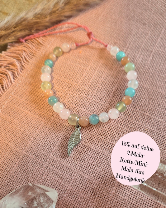 Mini-Mala für´s Handgelenk FEE PASTELLY-HIPPIE