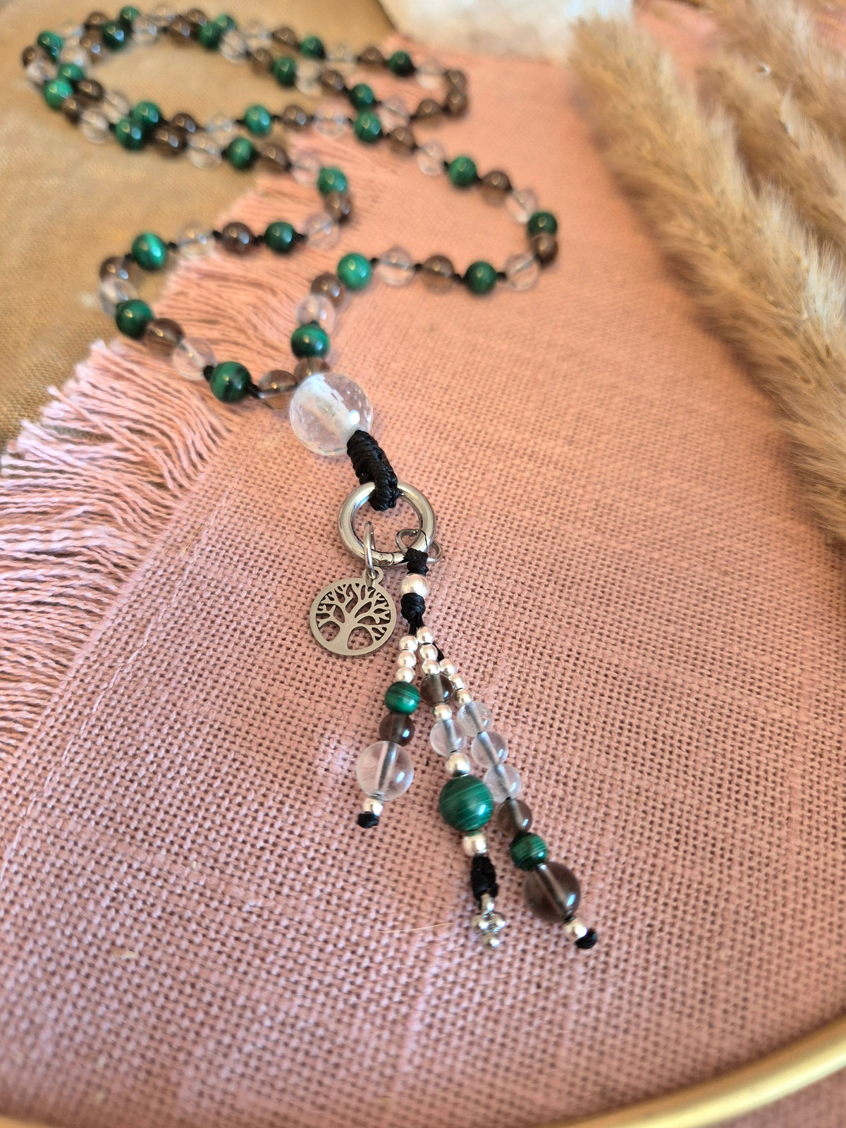 3/4 Mala TRILOGIE DER BALANCE inkl. Wechselanhänger Lebensbaum Gold/Silber wählbar