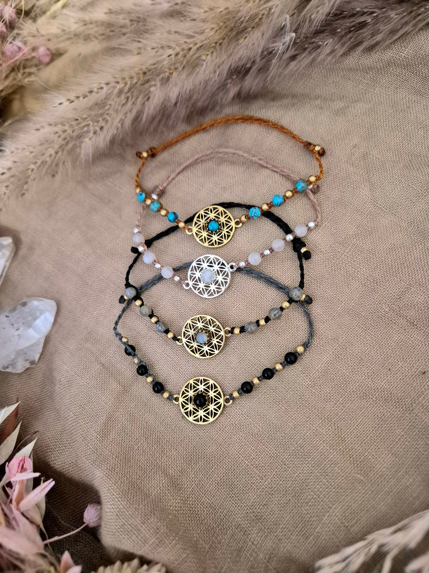 Meereszauber inspiriert von Kroatien  - Lebensblume Armband passend zur Kette