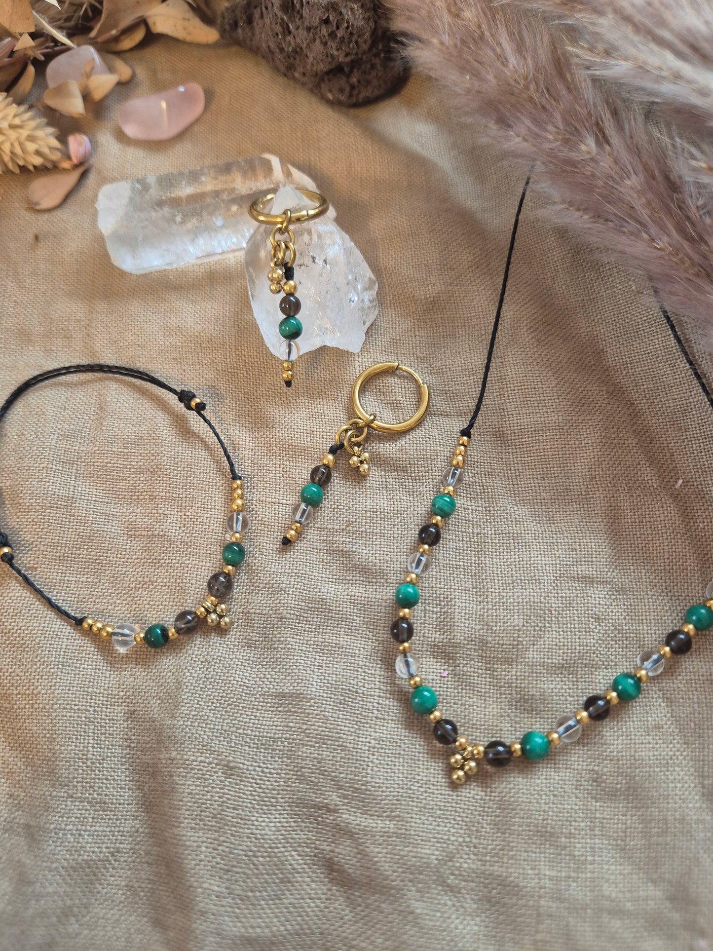 BUNDLE Trilogie der Balance Kette & Armband und Creolen
