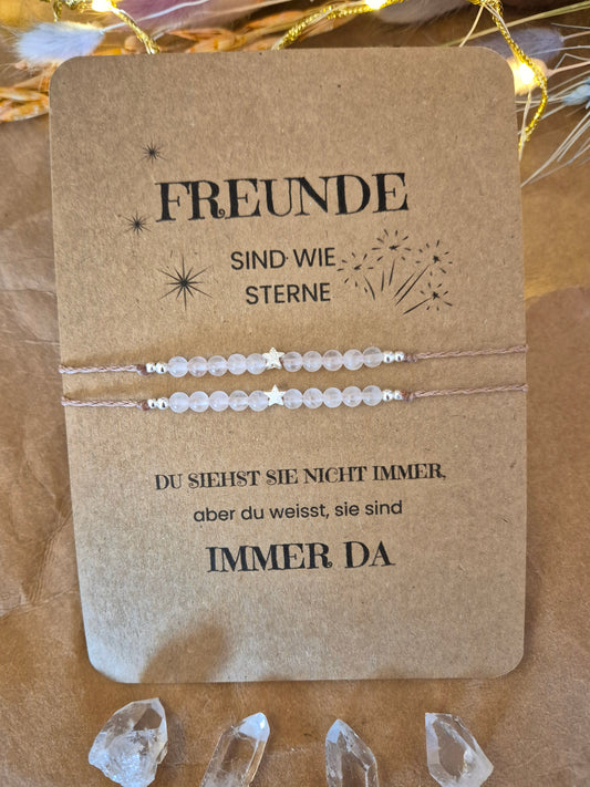 🚚 Freundschaftsbändchen „Sterne“ – 2er Set Silber