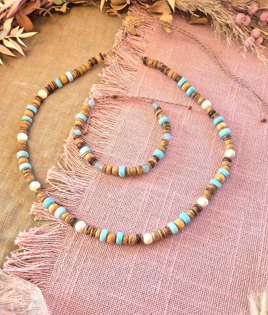 Sommerkette/Armband "Coco bello" mit Larimar