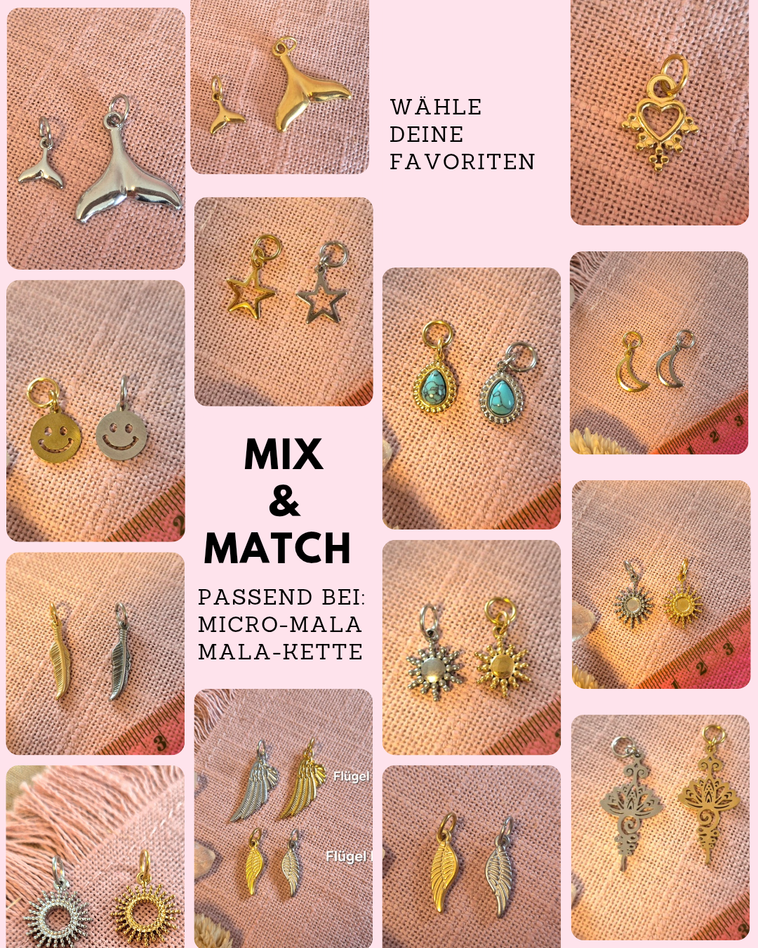 Mix&Match Wechselanhänger Charm für Mala-Ketten, Lieblingskette und Micro-Mala
