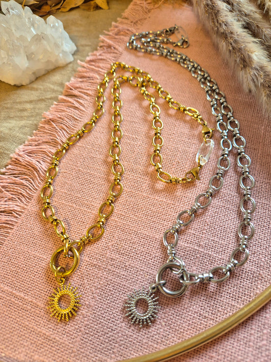 VORBESTELLUNG ZUM REDUZIERTEN PREIS - LIEFERZEIT 2 WOCHEN Mix& Match Kette -Die wandelbare Mix & Match Kette inkl. Wechselkarabiner&Sonnen-Charm