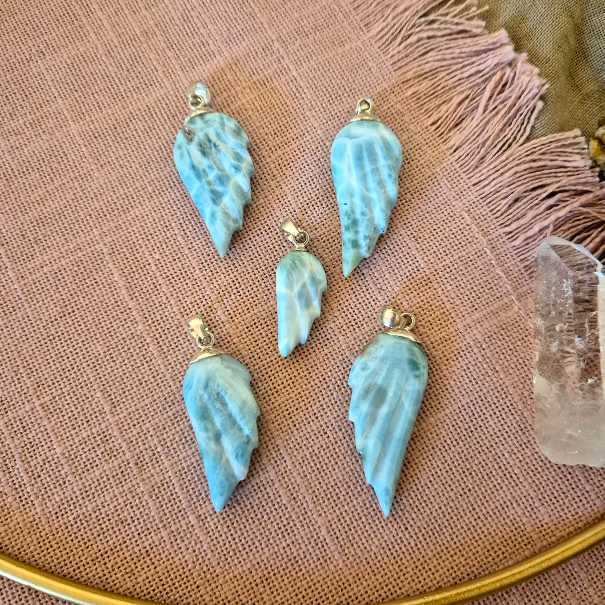 Story Verkauf Charms Wechselanhänger MESSE SPECIAL Larimar-Flügel Mix&Match