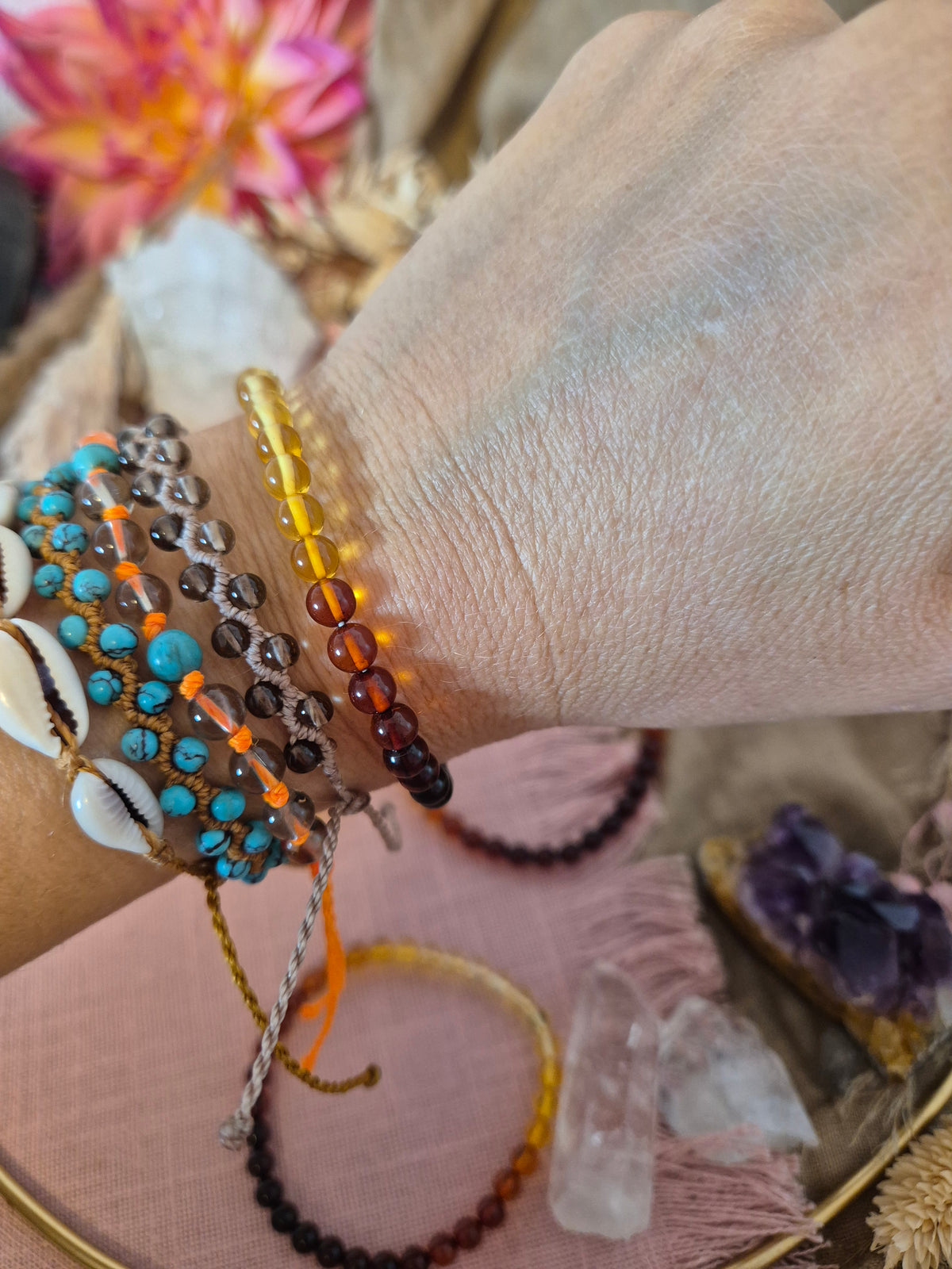 Bernstein Armband Farbverlauf