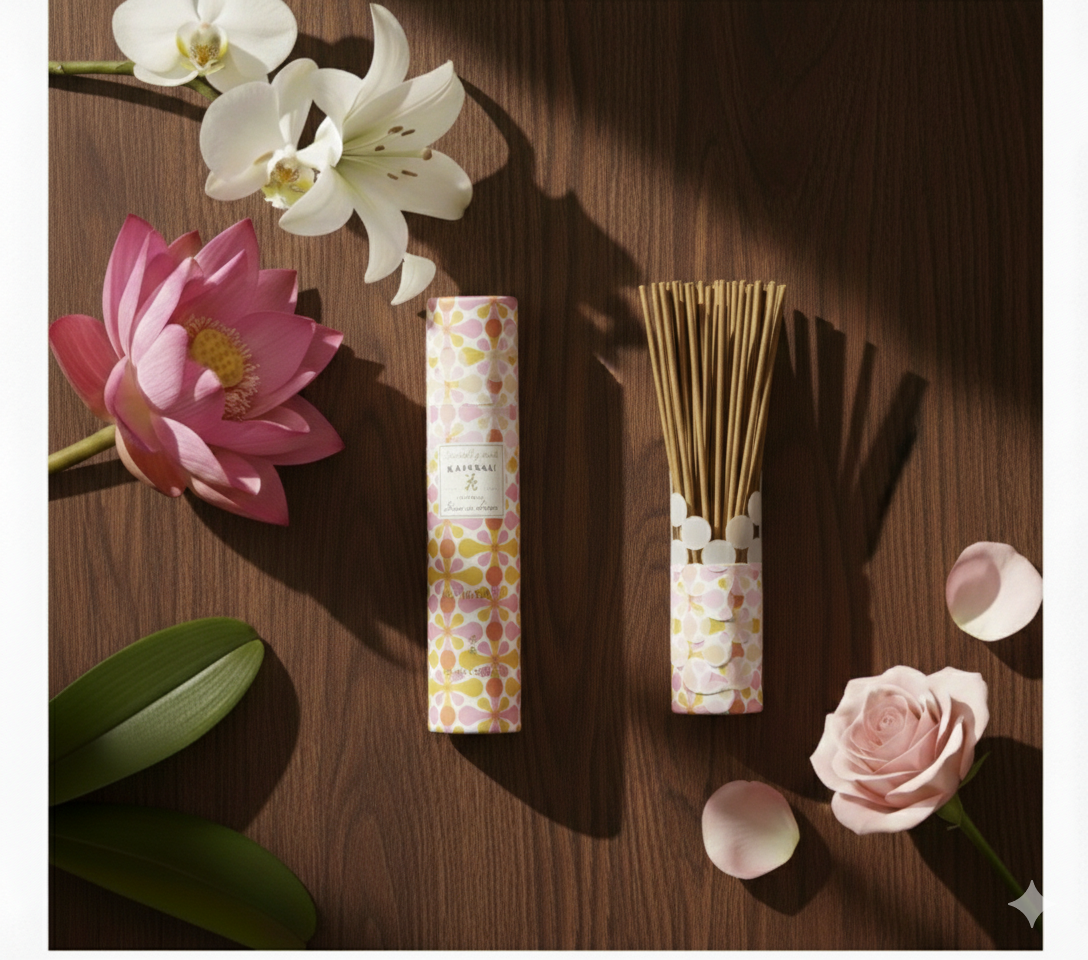 Scentscape - KajuKaju - Grapefruit | Japanische Räucherstäbchen inkl. Halterung GESCHENKIDEE