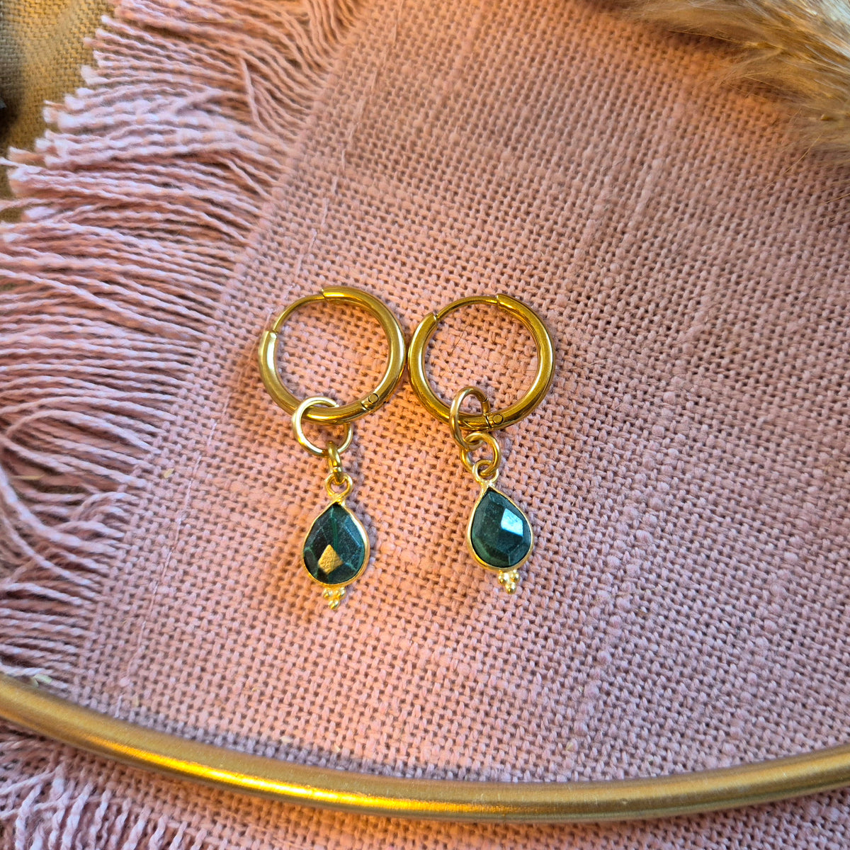 MIX&MATCH Creolen EDELSTEIN- Wechselcharms – gestalte deinen Look immer wieder neu
