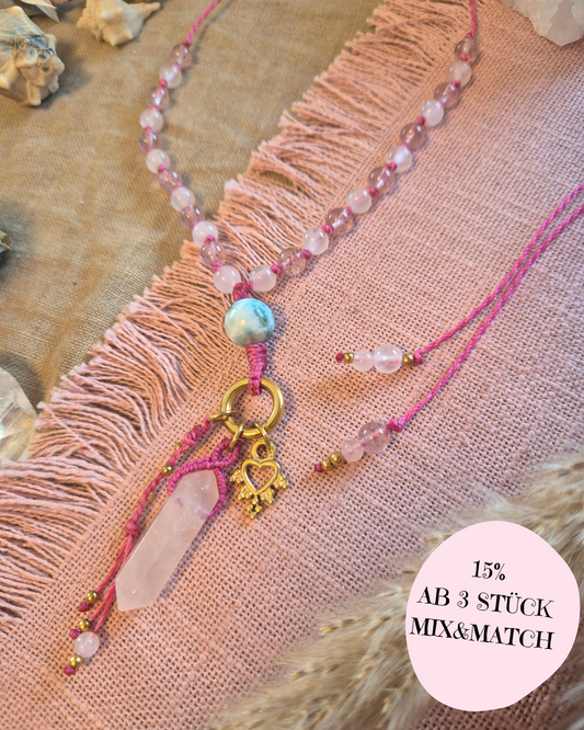 MIX&MATCH  Kette HEART mit Wechselkarabiner und Charms