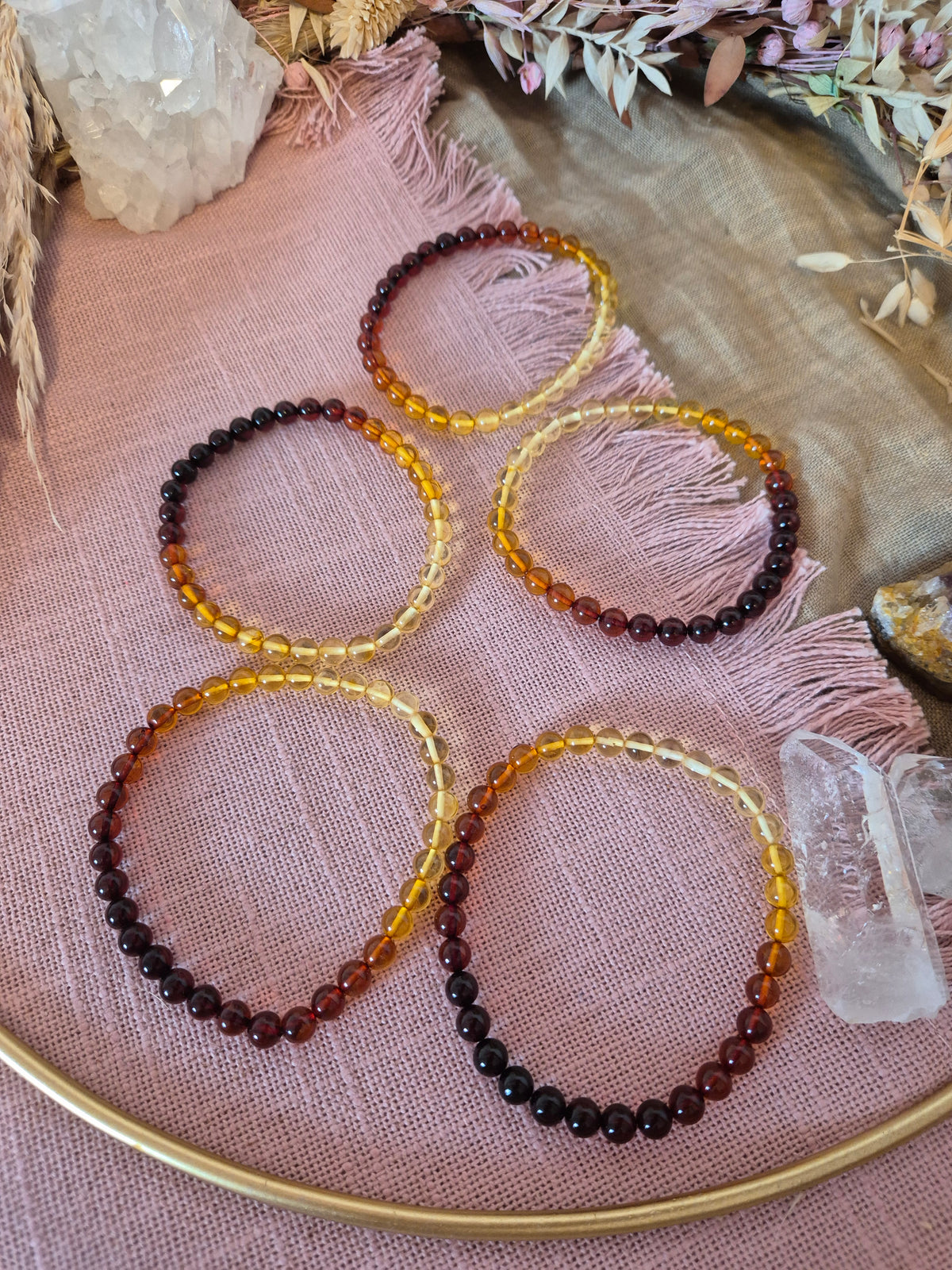 Bernstein Armband Farbverlauf