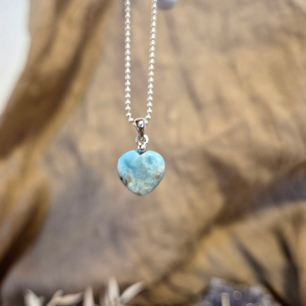 LARIMAR HERZ Anhänger/Charm für Mix & Match Ketten – beidseitig tragbar und individuell kombinierbar