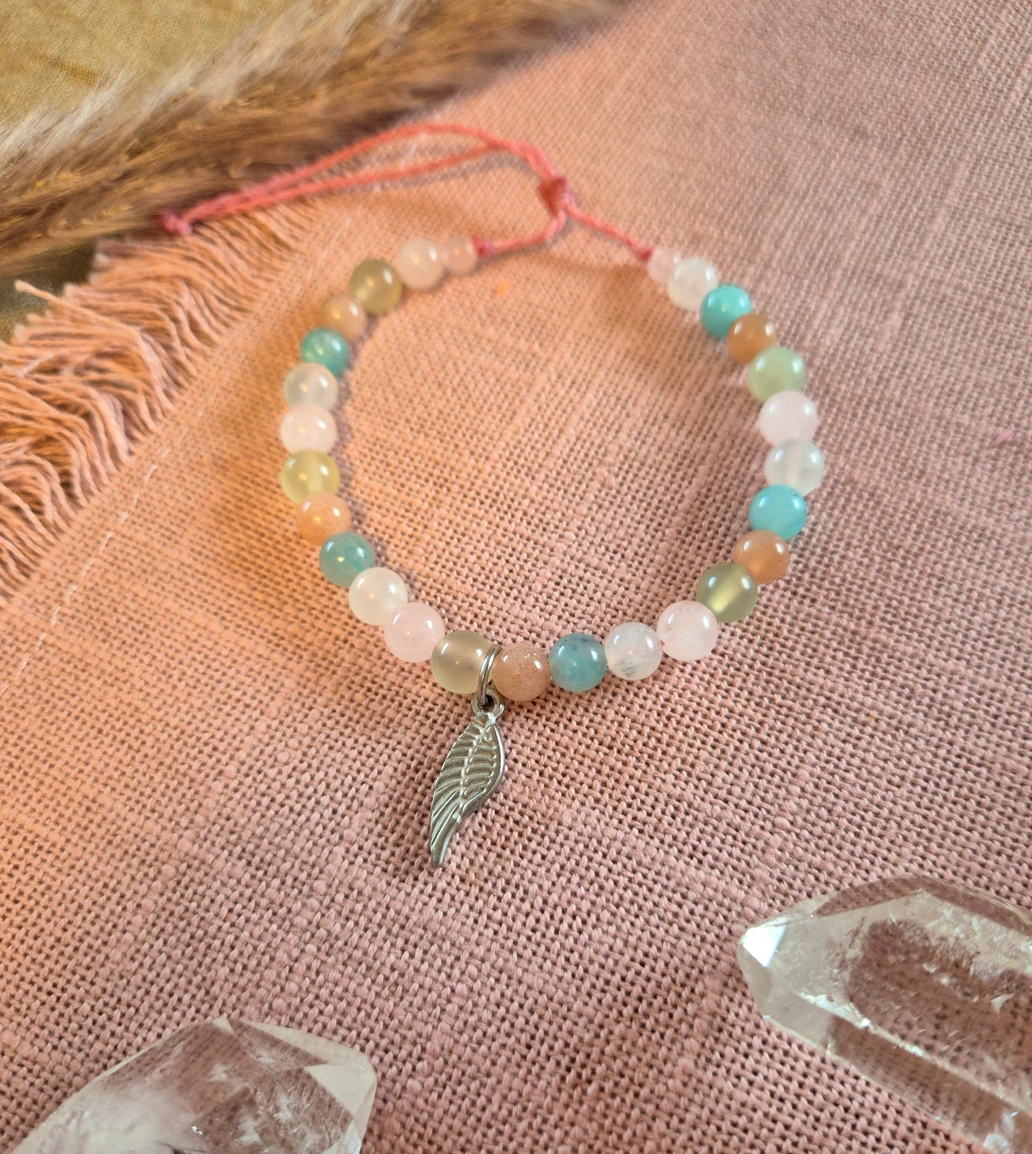 Mini-Mala für´s Handgelenk FEE PASTELLY-HIPPIE