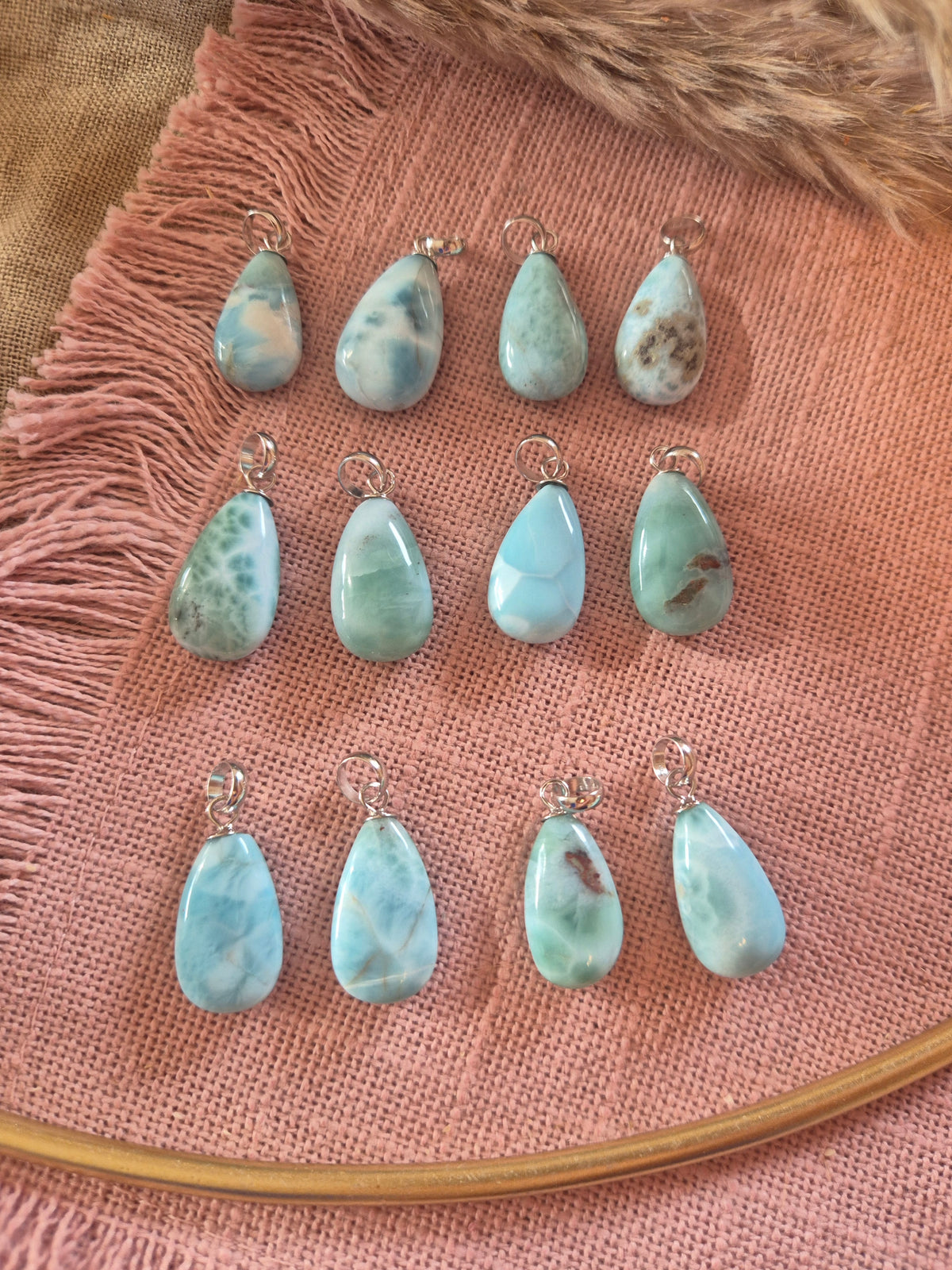 Mix&Match Kettenanhänger Larimar-Tropfen Charm als Ergänzung zu Mix&Match Ketten