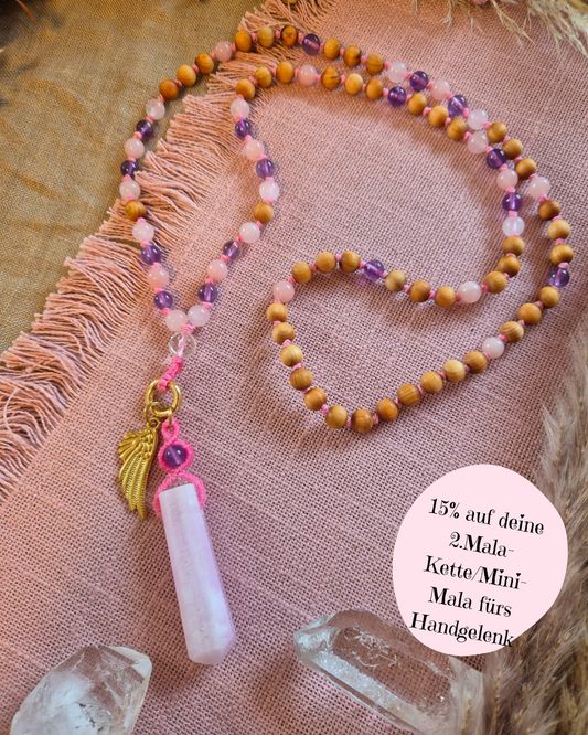Mala FEE - MITTEL mit sehr seltener Pink Arragonit Spitze
