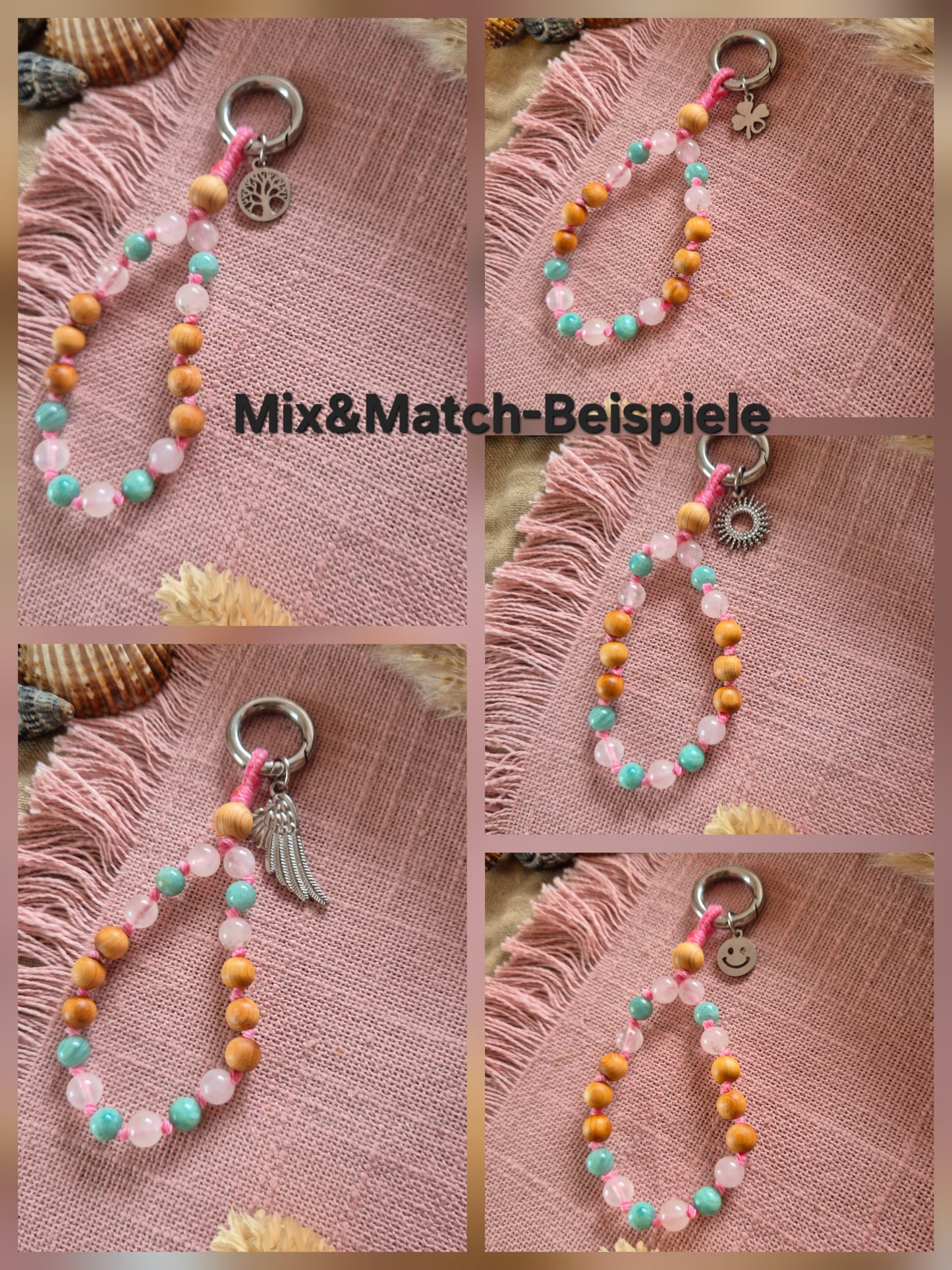 Micro-Mala – dein Mini-Ritual für Achtsamkeit mit Edelstein/Zedernholz MIX&MATCH !!!GRATIS CHARM SOLANGE DER VORRAT REICHT!!!