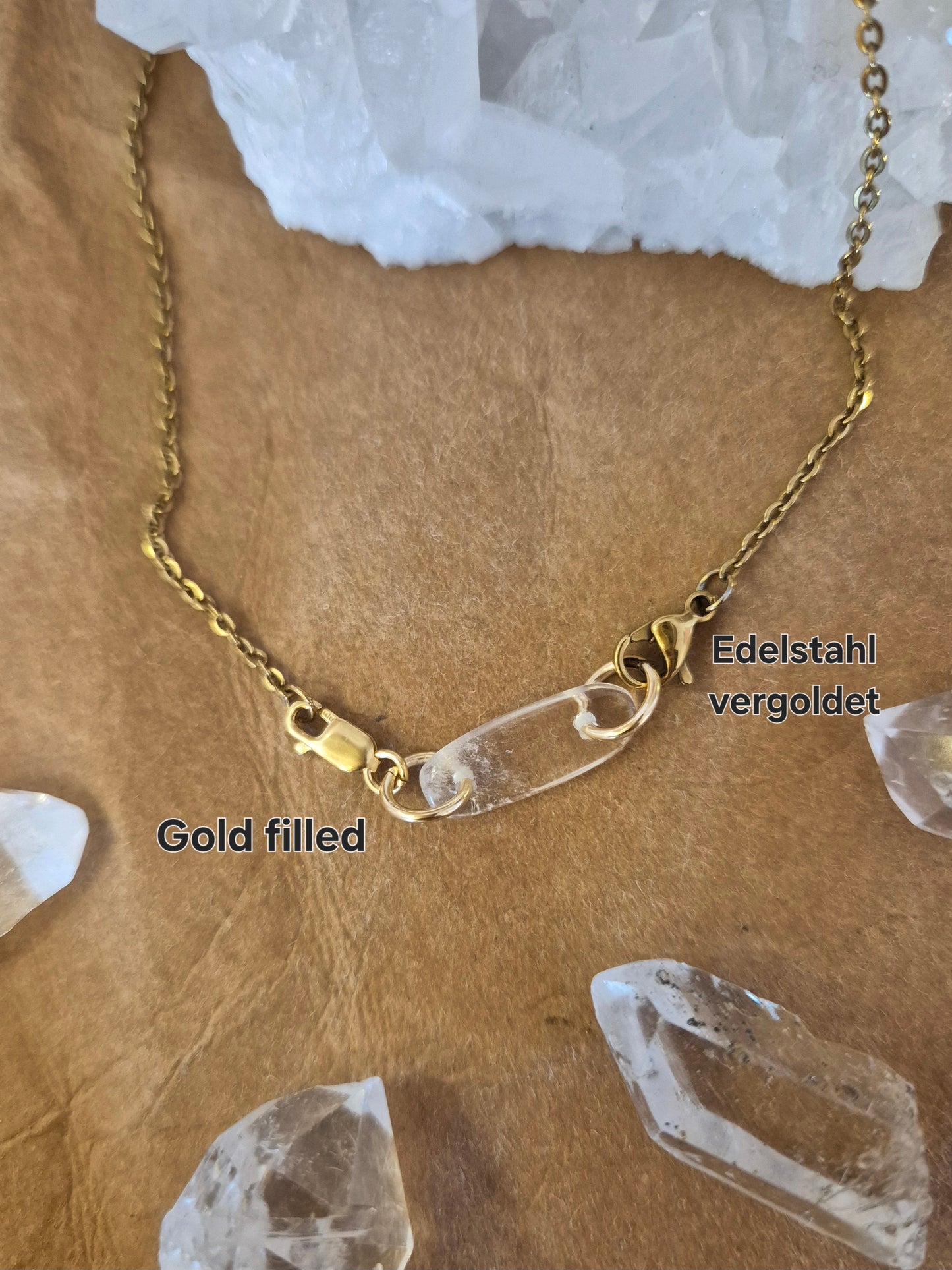 🚚 Kettenunterbrecher aus Bergkristall – jetzt in edlem Gold Filled