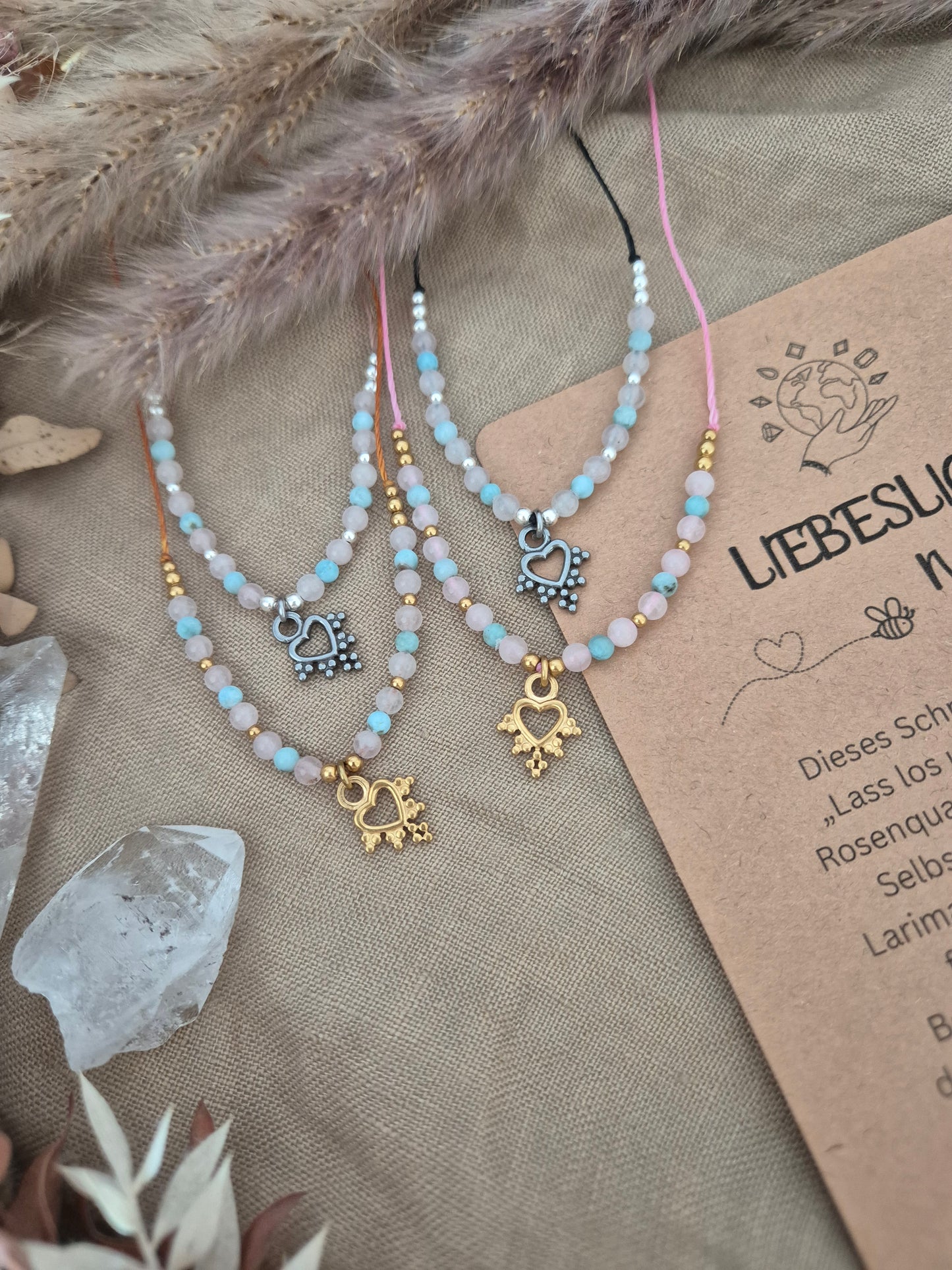 LIEBESLICHT – Dein Begleiter für Selbstliebe & Neuanfang Kette/Ohrringe
