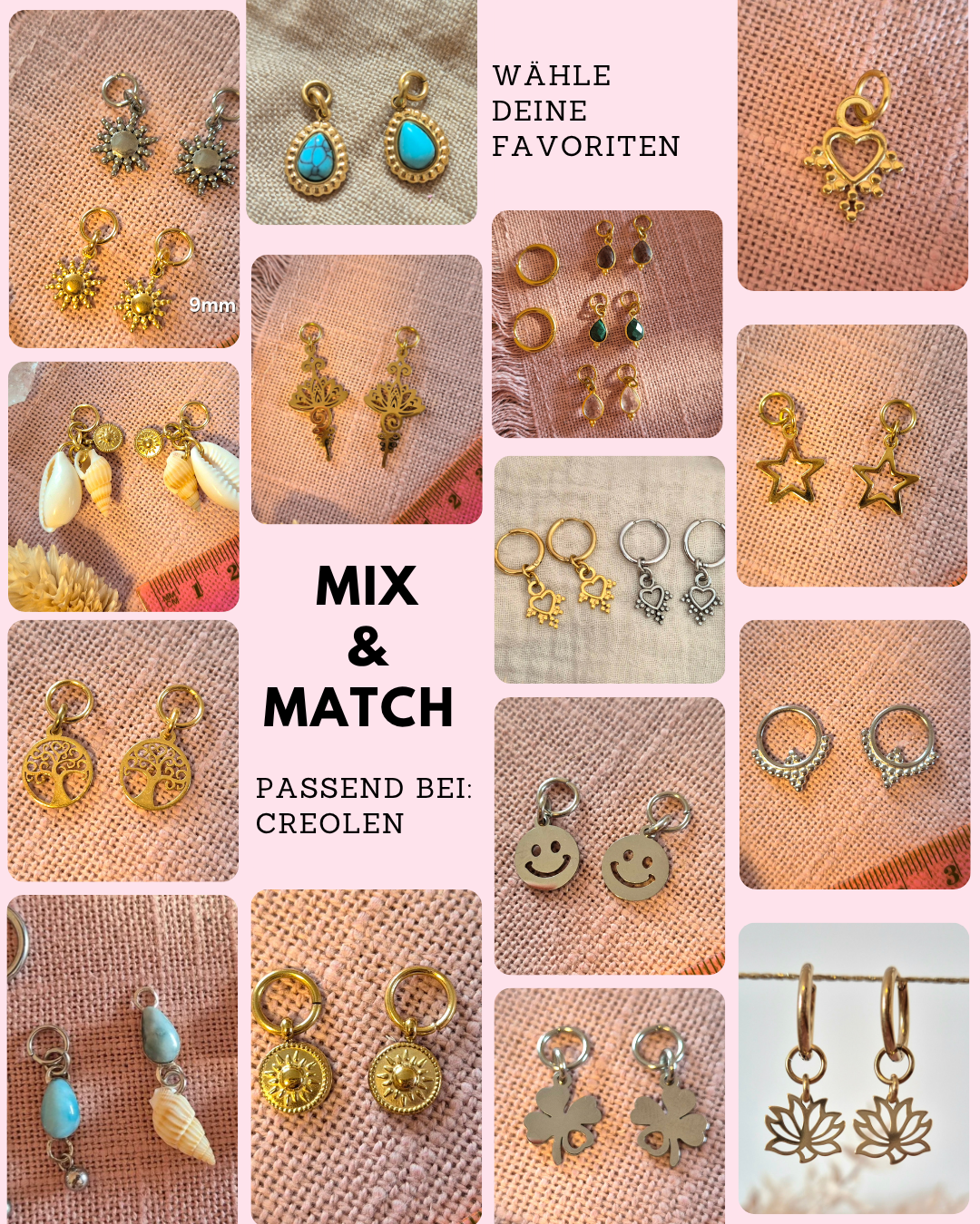 MIX&MATCH Creolen Wechselcharms – gestalte deinen Look immer wieder neu