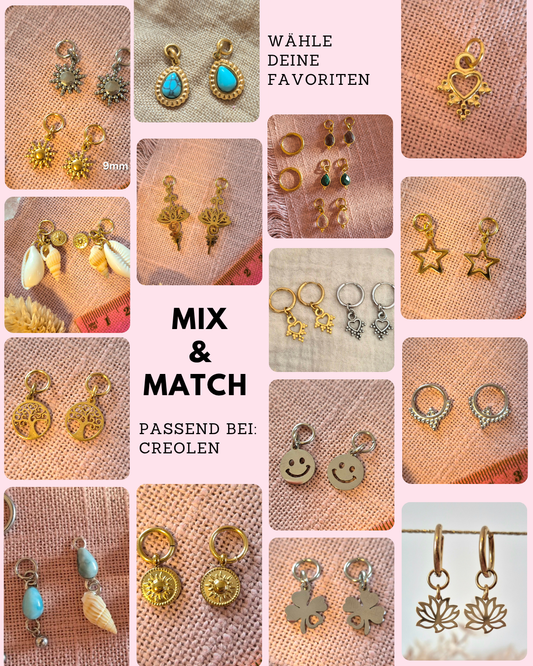 MIX&MATCH Creolen Wechselcharms – gestalte deinen Look immer wieder neu