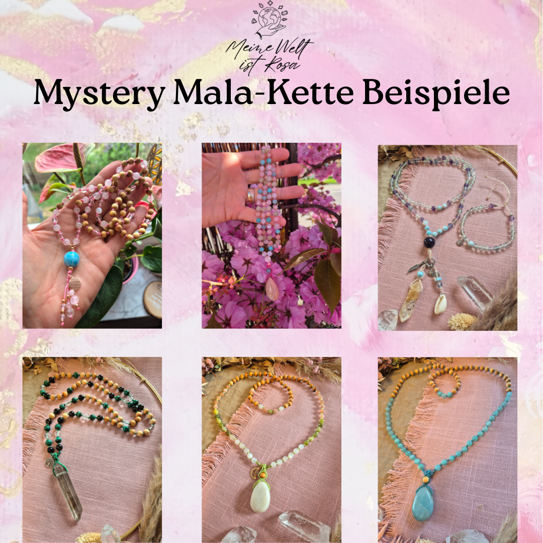 MYSTERY MALA-KETTE - Intuitiv für dich ausgewählt | Unikat Edelstein Mala